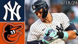 New York Yankees vs Baltimore Orioles  Game Highlights  61824 [upl. by Alyahc]