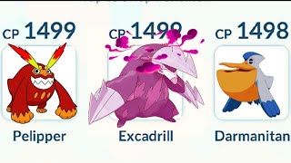 BEST POKEMON FOR SUPER PELIPPER LEAGUE EXCADRILL AND DARMANITAN [upl. by Ellevart]