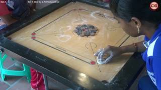 SF L Ammshavarthini Vs Abhinaya Set 2 59th District Carrom Championship Madurai 16 April 2017 [upl. by Lombardo]