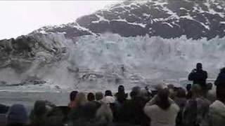 Huge Wave Glacier Calving Glacier Bay Alaska [upl. by Yht]