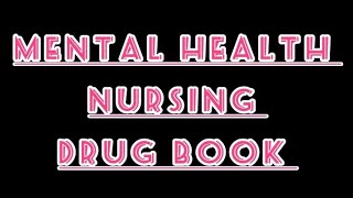 Drug book in Mental health Nursing for nursing studentsMHN Drug booktrending mentalhealthcare [upl. by Karna]