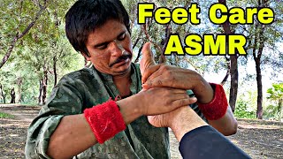 ASMR  THE PURE RELAXING FEET CARE MASSAGE  FEET PAIN RELIEF OILY THERAPY  MIND RELAXATION asmr [upl. by Ai]