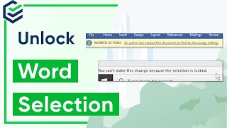 4 Ways Selection is Locked in Word How to Unlock Selection in Word🔓 Updated 2024 [upl. by Artied]