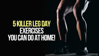 5 Killer Leg Day Exercises You Can Do At Home [upl. by Linnette]