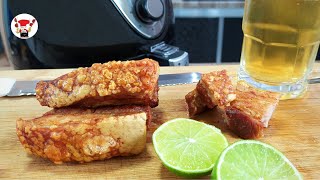 Como Fazer Torresmo na Airfryer Panceta à Pururuca [upl. by Aaren]