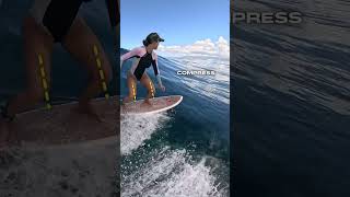 Surf tip How to backside turn w Mainei Kinimaka [upl. by Enirrok579]