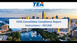 ESSA Compliance Report Instructions  Title I Part C – PR1200 [upl. by Alyac]