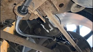 Replacing Hand Brake Cables on a Land Rover Freelander 2 [upl. by Odranar]