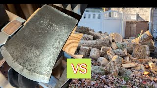 Deadly Tasmanian Pattern Axe VS Knotty White Oak [upl. by Novyak]