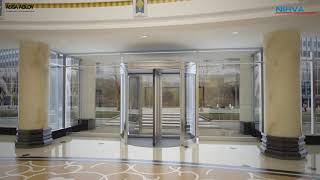 Revolving Glass Door  Suitable entrance system  NIHVA [upl. by Zeus]