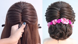 heirloom bun hairstyle for bridal  wedding hairstyle  trendy juda hairstyle  easy hairstyle [upl. by Yerdua]