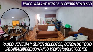 78000 CASA URB SANTA EDUVIGES CERCA DE UNICENTRO Y PASEO VENECIA SOYAPANGO INF 503 78089816 [upl. by Zennie712]