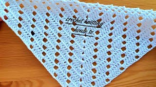 super easy amp fast crochet triangle shawl for beginners👏very quick and easy beautiful crochet [upl. by Close275]