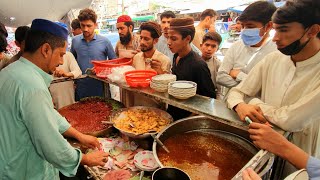 Cholay Chana  Peshawar Famous Chana Chaat  Anda Chana  Aloo Lobia Chanay  Peshawar Street Food [upl. by Nagaet]