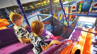 Fun Slides at Exploria Indoor Playground family fun for kids [upl. by Zenia]