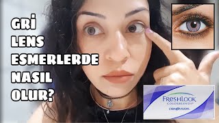 FRESHLOOK GRİ RENKLİ NUMARASIZ LENS  Colorblends Gray  Öncesi amp Sonrası [upl. by Wyn326]