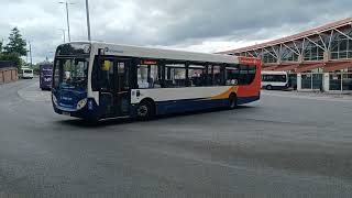 STAGECOACH BUS ROUTE 1 LEAVING MANSFIELD BUS STATION  Enviro200 27183 [upl. by Schmeltzer]