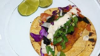 Vegan Baja Fishless Tacos Recipe Using Gardein Fishless Filets [upl. by Anirtik]