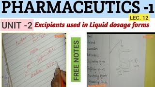 Liquid dosage forms ।। Excipients used in formulation of liquid dosage forms।। Pharmaceutics। Easy [upl. by Eillek]