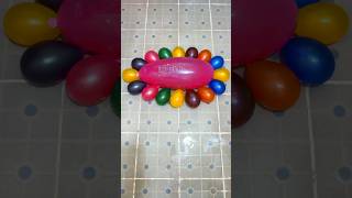 ASMR Beautiful Water Colorful of Happy Birthday Pink Balloons and Rainbow mini Balloons Pop Reverse [upl. by Nitniuq]