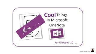 More Cool Things In OneNote For Windows 10 [upl. by Etterraj753]