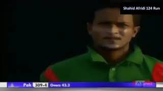 Shahid Afridi 124 on 60 Balls Vs Bangladesh [upl. by Llyrad]