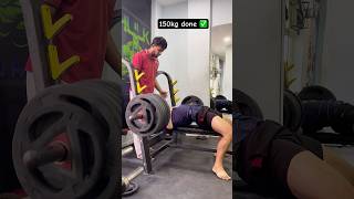 150kg benchpress PR shorts benchpress powerlifting shortsvideo [upl. by Wilden]