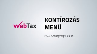 WebTax  Kontírozás menü [upl. by Lahpos]