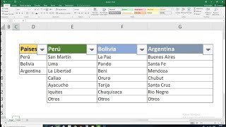 Excel Listas desplegables dependientes 2024 [upl. by Greenburg]