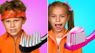 Good Kid VS Bad Kid in Jail  Genius Parenting Hacks Funny Situations [upl. by Eyt]