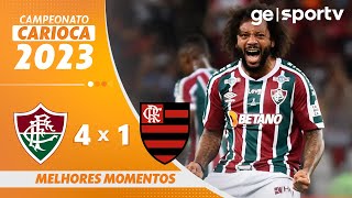 FLUMINENSE 4 X 1 FLAMENGO  MELHORES MOMENTOS  FINAL CARIOCA 2023  geglobo [upl. by Okikuy306]