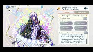 Touhou Lost Word Patchouli E1 Voicelines Strongest Elemental Magic [upl. by Eileen808]