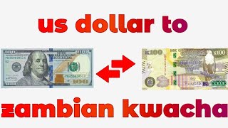 US Dollar To Zambian Kwacha Exchange Rate Today  Dollar To Kwacha  USD To ZMW [upl. by Mireielle]