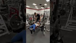 10 Year Old Benching 175lbs shorts fitness gym [upl. by Ahsaei]