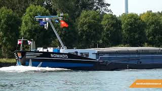 Binnenvaartschip Nomadis op het Amsterdam Rijnkanaal  Binnenvaart [upl. by Lyret962]