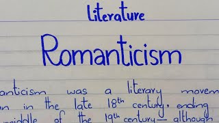 Romanticism Definition Features of Romanticism Literarure ENG101PU [upl. by Ainwat]