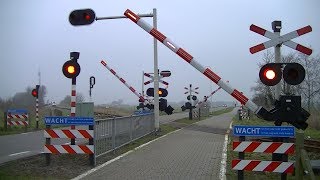 Spoorwegovergang Hindeloopen  Dutch railroad crossing [upl. by Laehplar918]