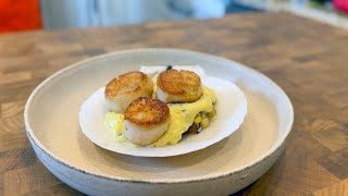 Seared Scallops Béarnaise Sauce Stone Fruit Salad  Chef Recipe [upl. by Cacilia]