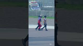 Alex Marquez Q1 crash ⚠️  2023 IndianGP [upl. by Nnyled]