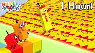 🧩 Finish the Pattern  1 Hour Compilation  123 Learn to Count Fun 🌈📺  Numberblocks [upl. by Amund]