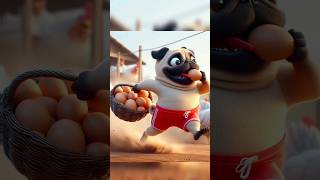 The Great Pug Heist Egg Farm shorts pug ai usa funny [upl. by Lenhart]