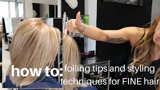 how to STYLE and FOIL fine hair [upl. by Yraccaz]