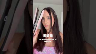 EASY flat iron curls tutorial hairtutorial flatironcurls hairstyle easyhairstyle [upl. by Alioz]