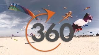 Vidéo 360° des Rencontres internationales CerfsVolants de Berck sur mer [upl. by Naam]