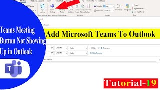 Solve Teams Meeting Button Not Showing Up in Outlook How To Add Microsoft Teams To Outlook [upl. by Idnor]