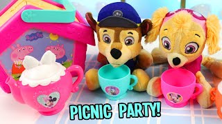 Paw Patrol Chase amp Skye Have a Picnic Dessert Party [upl. by Amolap]