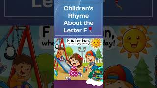 quot🎈F is for Fun A Childrens Rhyme About the Letter F🎈quot  PlayParkFriend [upl. by Madson]