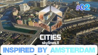 Cities Skylines 2  2 adjusting the core central station NAmsterdam [upl. by Ahsoym]