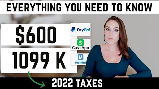 600 1099K Venmo PayPal Cash App What You Need to Know for 2023 Income Taxes [upl. by Zil]