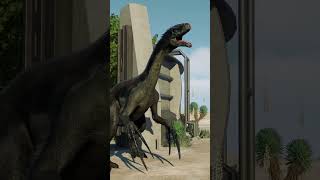 🦖 THERIZINOSAURUS REVENGE ON TYRANNOSAURUS REX  Jurassic World Evolution 2 shorts jwe2 [upl. by Daisie313]